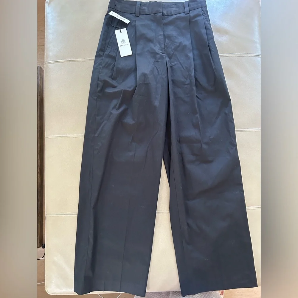 NWT Aritzia Babaton Inbound pleated front Wide Leg mid rise pants size 2 - Picture 7 of 12